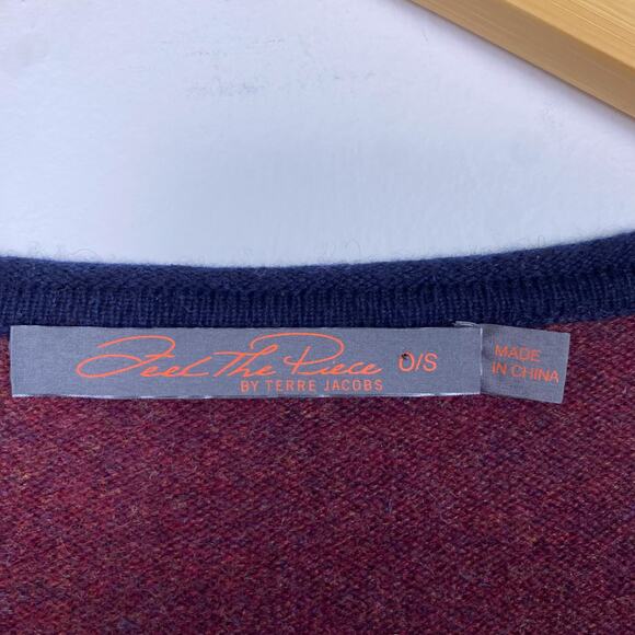 Feel The Piece Terre Jacobs Cashmere Colorblock Asymmetrical Sweater - Picture 3 of 6